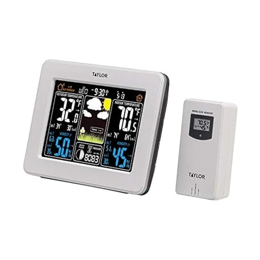 Taylor Wireless Digital Deluxe Color Weather Station Forecaster