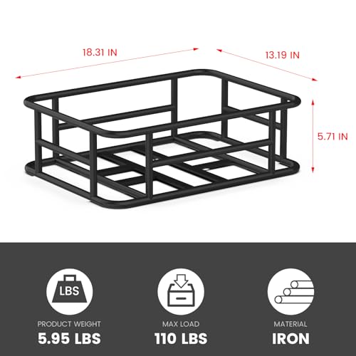 INVANTI Rear Bike Basket, Heavy Duty Bicycle Rear Basket for INVANTI Tide2/ EB11 Electric Bike - Image 3