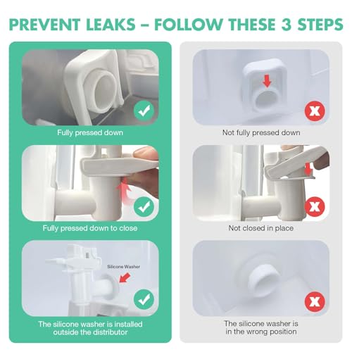 Conworld Laundry Detergent Dispenser, 1 Gallon Liquid Fabric Softener Dispenser for Laundry Room Organization, Laundry Soap Dispenser for Liquid Detergent, Bleach (2 Pcs) - Image 7