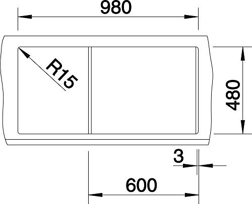 BLANCO METRA 6 S | SILGRANIT felsgrau | Einbauart: Einbau von Oben | reversibel | mit Ablauffernbedienung, mit Zubehör | 60er Unterschrank | Großes Becken | Reinigungsfreundliche Öberfläche - Image 7