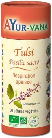 AYur-vana Tulsi Basilic Sacré Bio 60 Gélules 325 mg
