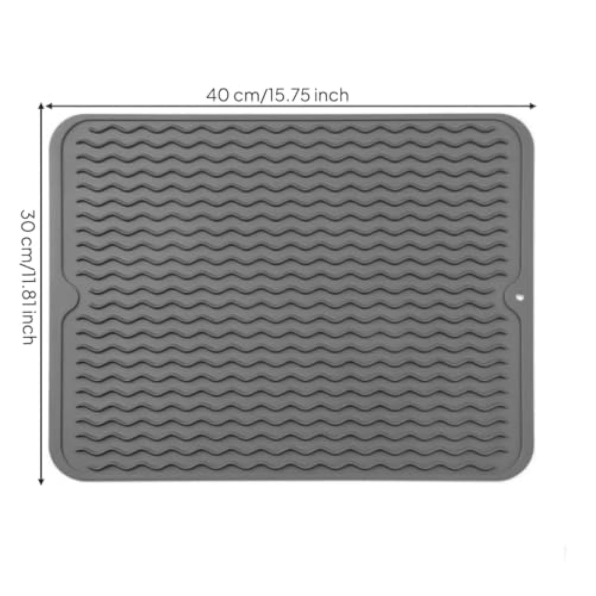 Non-Slip Dish Drying Mat with Raised Drainage Edges