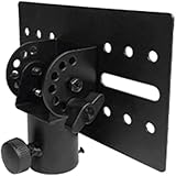 Metallhalterung Stativ Pole DJ/PA, Lautsprecherständer-Adapter, Drehbare 35MM Metallhalterung Stativ, Stativ Zubehör für Bühnenaufführungen und besondere Ereignisse, Schwarz(175x110mm)
