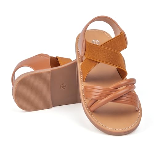 Image of Toddler Girls Sandals Little Girl Summer Flat Sandal Baby Open Toe Outdoor Beach Holiday Dress Shoes