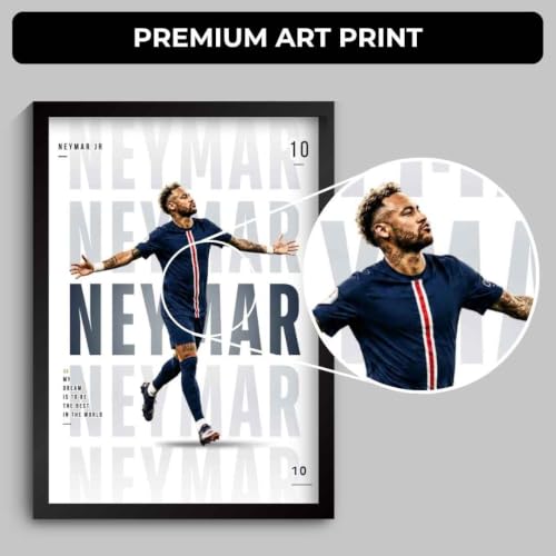 Image of Funk You Store Neymar Poster Framed | Neymar Wall Art Posters Framed | Brazilian Edition Football Legend | Premium Sports Decor for Football Fans | Motivational Wall Poster (F 254)
