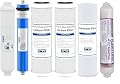 IPW Industries Inc Compatible Replacement Water Filters for iSpring RCC7AK, 6-Stage Alkaline Reverse Osmosis System, 75 GPD, pH+ Remineralization, White (Set of 6)
