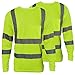 Glory Max 2-Pack High Visibility Class 3 Reflective Long Sleeve Tshirts Construction Safety Shirts (as1, Alpha, xx_l, Regular, Regular, Neon Green)