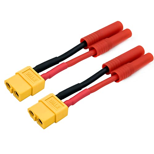 2Pcs Xt60 Xt-60 Female To Hxt 4Mm Male Bullet Connector/Adapter For Rc Lipo Battery Redcat Racing And Exceed Rc #TOP1