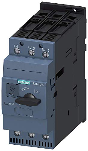 Siemens Sirius 3RV20314JA10 Protector de Motor, Arrancador Manual, Rango de Ajuste 54 a 65A FLA, Tamaño S2, Clase 10 de Disparo Térmico, Terminal de Tornillo miniatura 1
