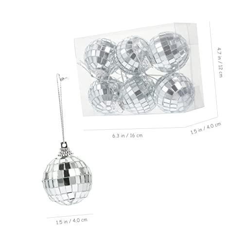 12 unidades de bolas espejadas para colgar en fiestas, árboles de Navidad y decoraciones reflectantes para celebraciones festivas miniatura 7