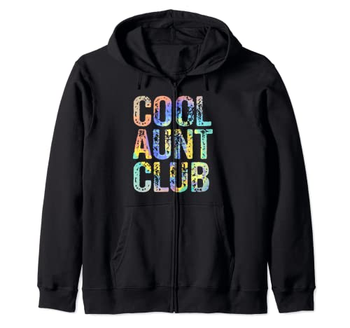 Cool Aunt Club Divertente Cool Aunt Club Auntie Tie-Dye Felpa con Cappuccio