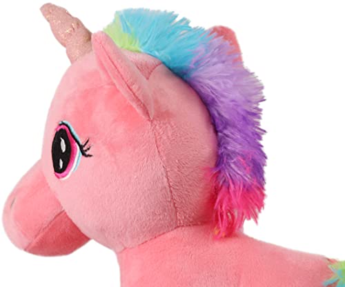 Mirada-29cm-Standing-Unicorn-with-Glitter-Horn-Coral