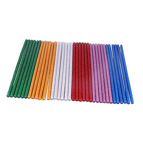 ERINGOGO 60 Pack Mini Hot Melt Glue Sticks Glitter Glue Sticks for School Craft Resin Projects