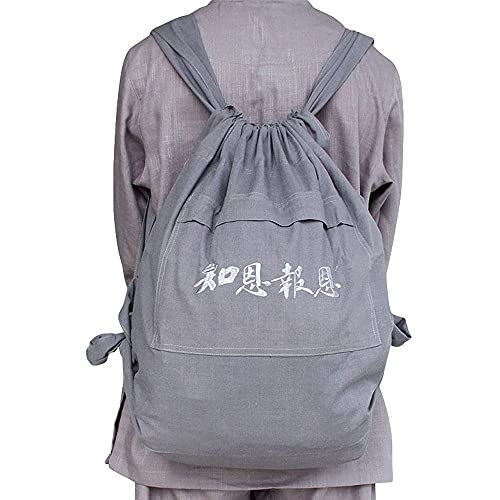 ZooBoo Unisex Buddhist Bag Monk Backpack - Shaolin Temple Embroidery Kung Fu Bag - Cotton and Canvas2