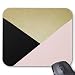 Hallo Mr Pad Chic Gold Black Pink Abstract Pattern Mouse Pad