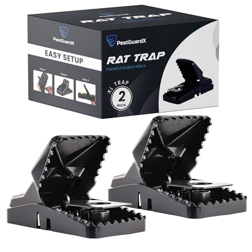 PestGuardX XL Rat Trap 2-Pack – Extra Large Reusable Mouse & Squirrel Trap for Indoor & Outdoor Use