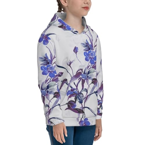 Spring Wildflowers Kids Pullover Hoodies Boys Sweatshirts Girls Athletic Clothes with Pocket3