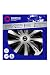 SPARCO SPC1473SVBK Tapacubos Sicilia, Plata/Negro, Set de 4, 14"