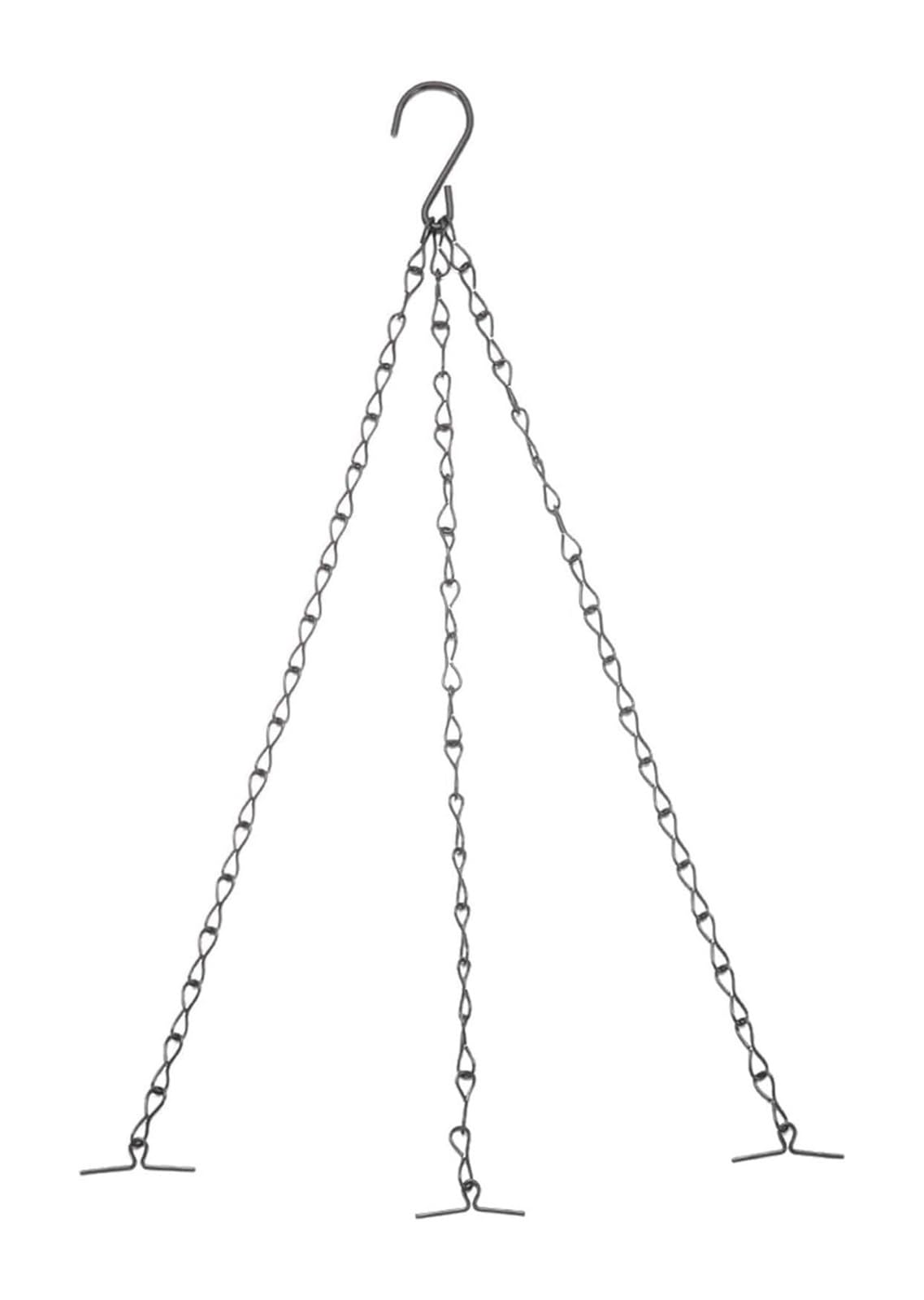 Vakorise Chains with Hooks, Chain with Hooks Pot Plant Hanger Iron Ornaments Black Silver(Black Oneword Hook)