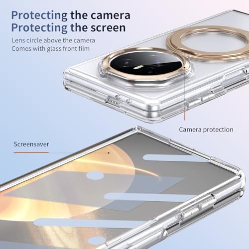 Coque Honor Magic V3 fine dorée de qualité premium en polycarbonate