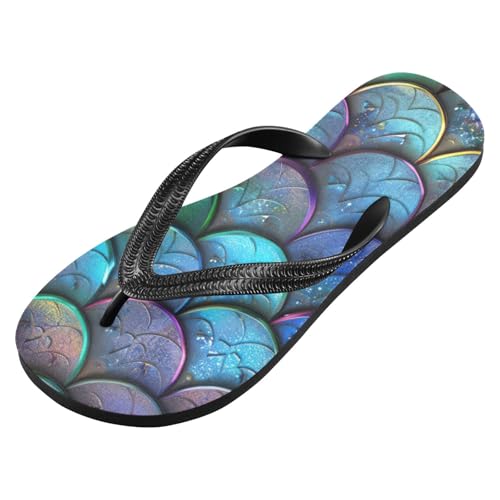 Mens Flip Flops Color Mermaid ScaleSandal Flip Flops for Women Summer Beach Slipper 214B3214