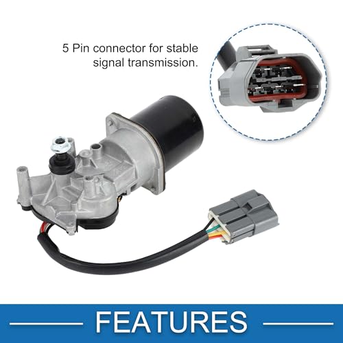 A ABSOPRO Front Windshield Wiper Motor No.76505-SR3-A01 Windscreen Wiper Motor Replacement for Acura Integra 1994-2001 for Honda Civic 1992-1995 for Honda Civic Del Sol 1993-1997 5 Pin by A ABSOPRO - Image 5