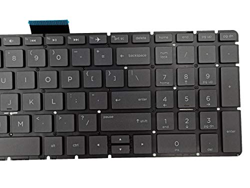 KBR Replacement Backlit Keyboard Compatible with HP Pavilion 15-BW 15-BS 17-BS 17-AK Series, 15-BW004WM 15-BW070NR 15-BW078CL 15-BS013DX 15-BS015DX 15-BS080WM 17-BS020NR 17-AK051NR Laptop - Black