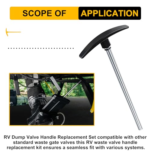 Image of TX8HPB RV Waste Valve Extension Tube 8 inch, Compatible with Valterra /Camco Waste Valve and RV Sewer Hose Kit(1 Pack)