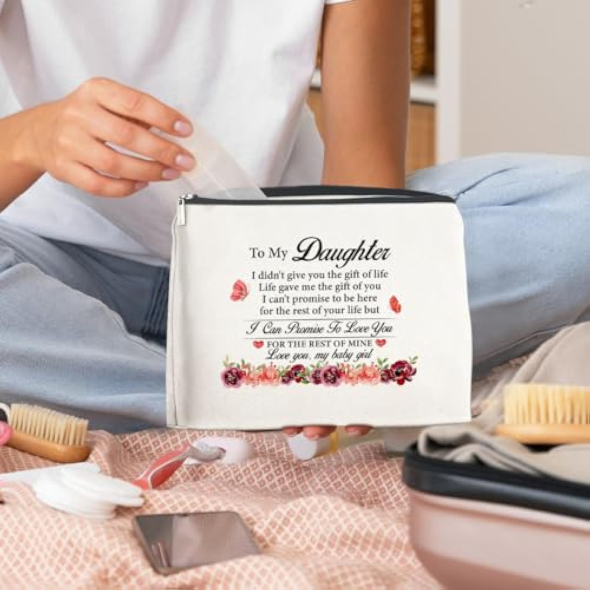 Daughter Makeup Bag Gift for Birthday & Christmas