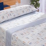Acomoda Textil - Juego de Sábanas Coralina. Juego de Sábanas 3 Piezas de Invierno. Ropa de Cama Ajustable, Suave y Cálida Fácil Mantenimiento. (Cali Azul, 150 cm)