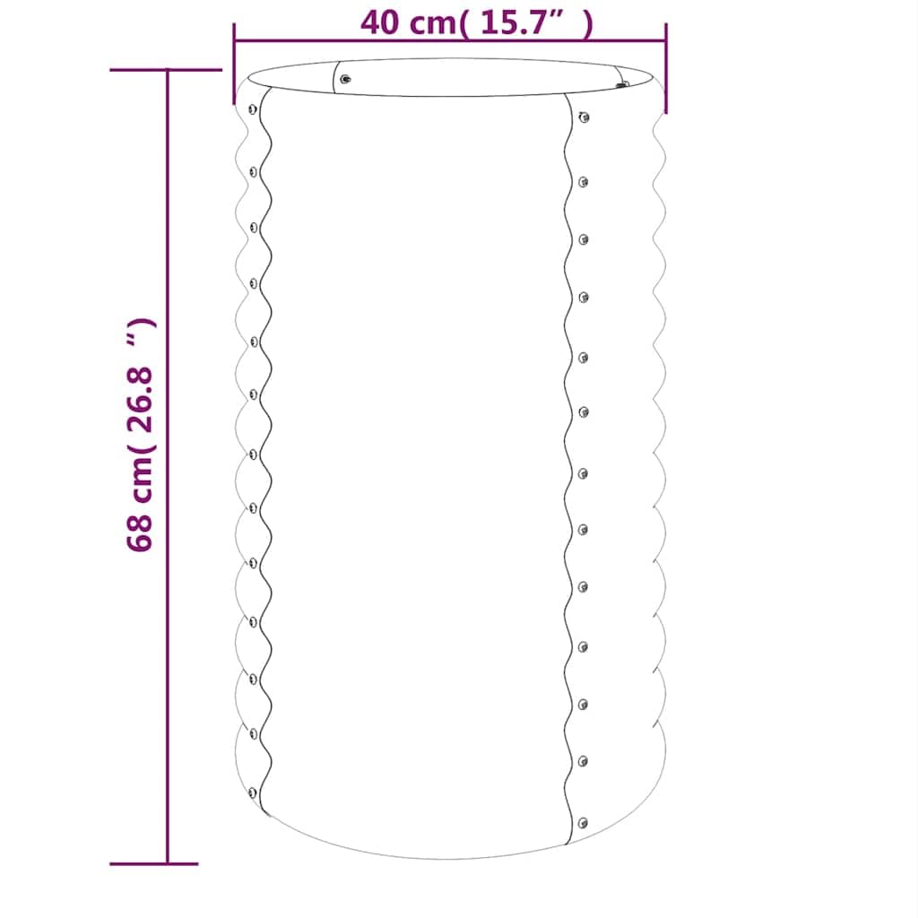 vidaXL Jardinière de jardin surélevée en acier thermolaqué Anthracite