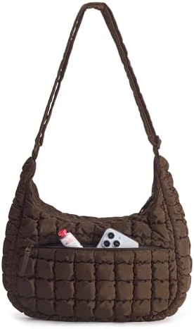 BAGSMART Quilted Crossbody Bag for Women, Lightweight Puffer Purse for Travel, Daily Use & Work