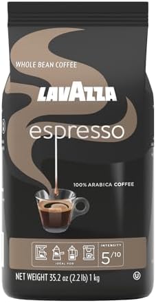 Lavazza Espresso Whole Bean Coffee, Medium Roast, 100% Arabica, 2.2 lb Bag
