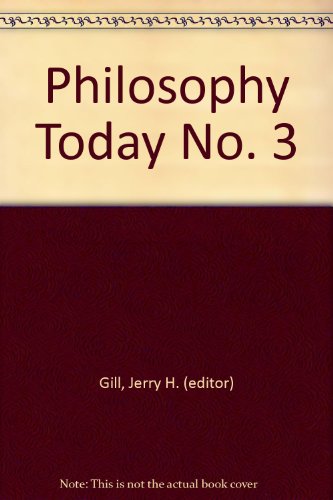 Philosophy Today No. 3 B000R84YSO Book Cover