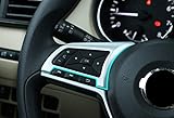 HIGH FLYING für Qashqai J11 2018 2019 Interieur Lenkrad Taste Interieurleisten 2 Stück ABS Kunststoff matt