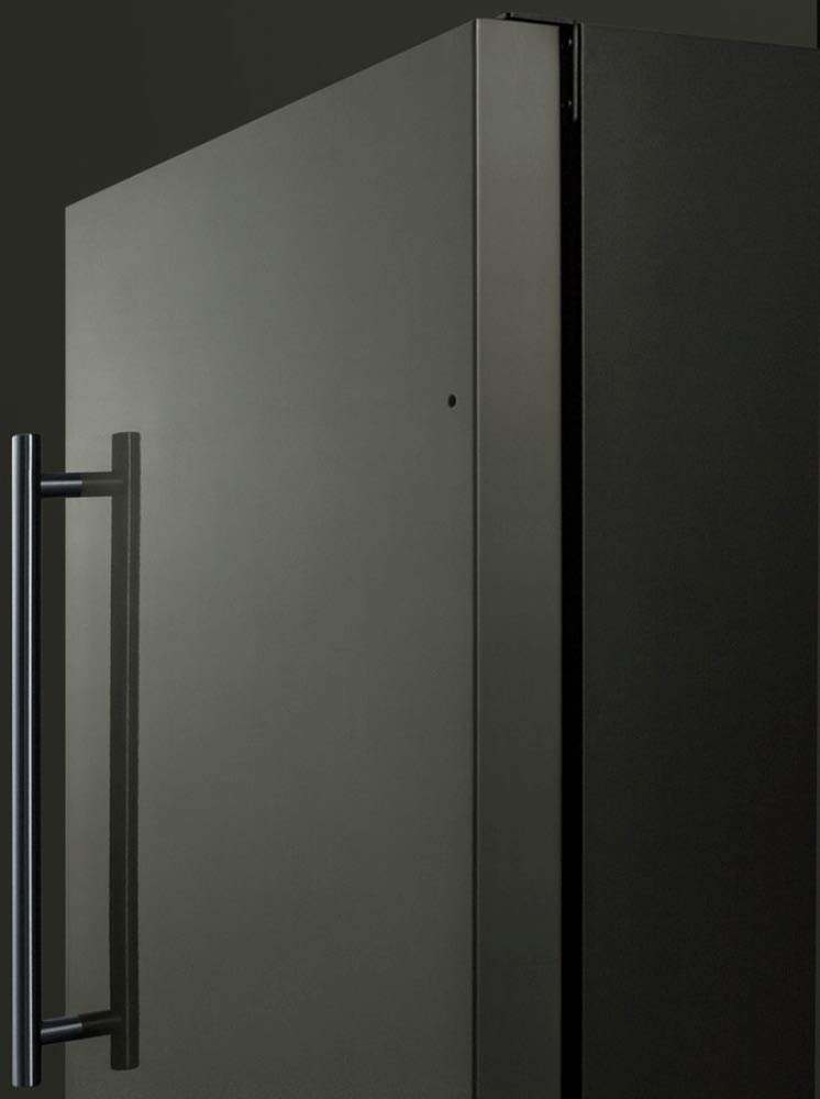 Summit Appliance Ff1843bks 18" Wide Built-In Undercounter All-Refrigerator With Black Stainless Steel Door, Black Cabinet, Digital Thermostat, Automatic Defrost And Front Lock on Fridge.com - View 5