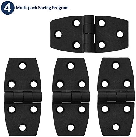 Five Oceans Black Plastic Door Hinge, 2 7/8" x 1 3/8" (4-Pack) FO-80-M4