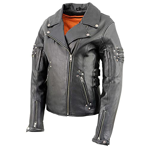 Image of Milwaukee Leather Women's Classic Premium Leather Motorcycle MC Style Riding Jacket
