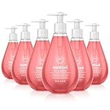 Method Gel Hand Soap, Pink Grapefruit, 12 oz, 6 pack, Packaging May Vary