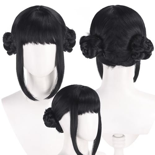 Softwolf Purple Pink Wig for Women and Girl Long Lace Hairline Cosplay Hair Wigs (Black)