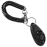 Luxshiny Trainingsklicker mit Handgelenkschlaufe für Hunde Clicker und Pfeife für Welpen und Hundetraining im Indoor und Outdoor Einsatz