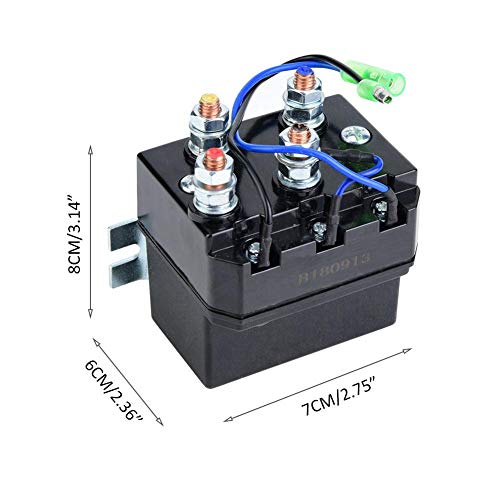 Winch Solenoid Relay Contactor, 12V Atv Utv Winch Contactor Solenoid Relay For 1500-5000Lb Winches B180913 #TOP3