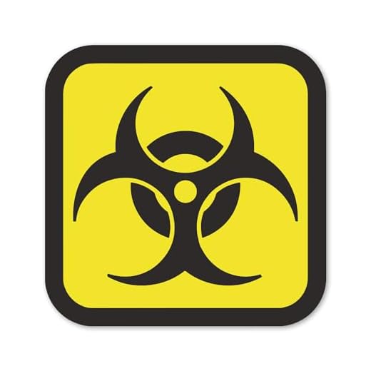 iSecur 1 pegatina Biohazard I 10 x 10 cm I Advertencia de peligro biológico I Pegatina de advertencia símbolo de peligro I kfz_213