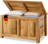 CASARIA® Baúl de Madera Grande, 103L Banco Almacenaje, Carga 160Kg, Acacia,...