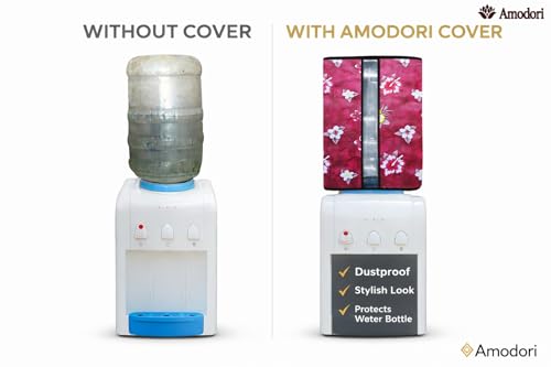 Image of Multicolor 20 Litre Water Dispenser Bottle Cover | Waterproof & Dustproof PVC Fabric | Reusable Protective Cover for 20L Water Can (floral-22)