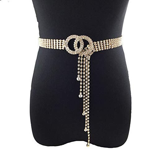 BESTEU - Cinturón de boda con cuentas y diamantes de imitación para...