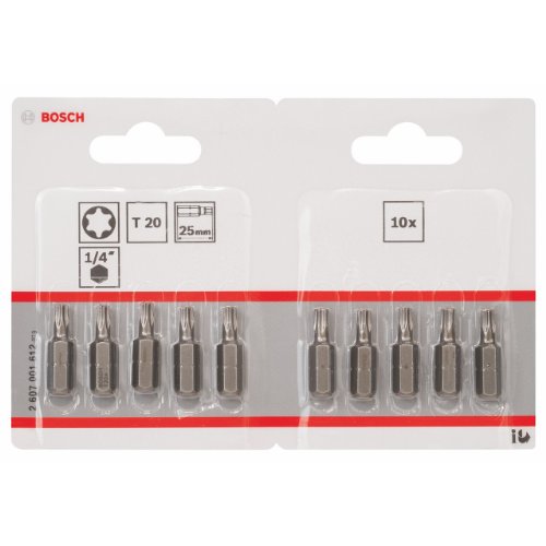 Bosch Accessories Bosch Professional Bit Extra-Hart für Innen-Torx-Schrauben (T20, Länge: 25 mm, 10 Stück) – Ansicht 2