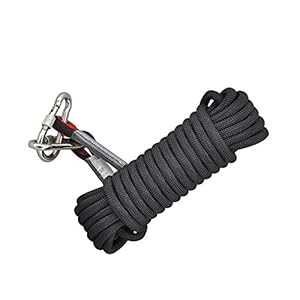 Touw Zwart 16mm Home Fire Emergency Escape Touw Veiligheid Survival Statisch Touw Met 2 Karabijnhaak Voor Halsband…