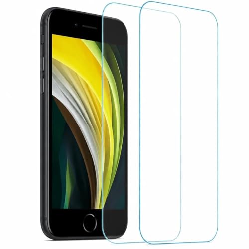 GUNPRIO Tempered Glass Screen Protector for iPhone SE3 /SE2 / 8/7 / 6s / 6 4.7″, 2-Pack, 9H Hardness, HD Clear, Anti-Scratch, Anti-Fingerprint, Bubble-Free, Ultra Thin, Easy to Install