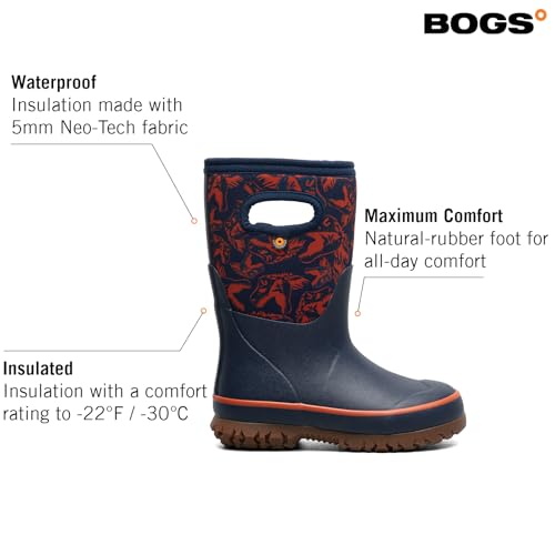 Image of BOGS Grasp Kids Waterproof Rain Boots, Insulated Winter Snow Boots